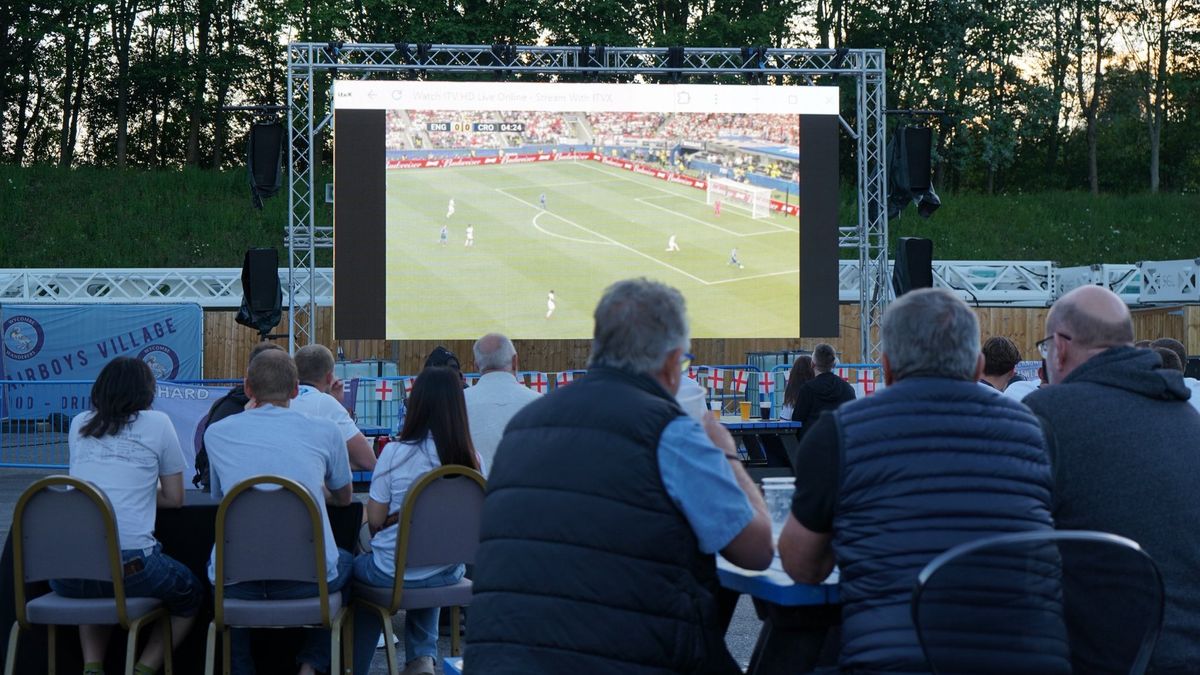 Fans flock to Adams Park fanzone for England's big win