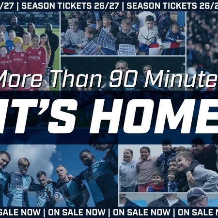 2026/27 season tickets now available