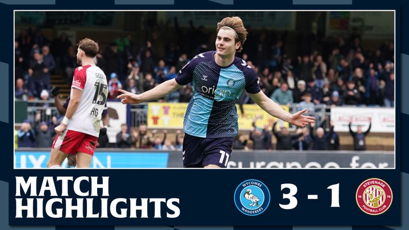 Match Highlights: Wycombe Wanderers 3 - 1 Stevenage