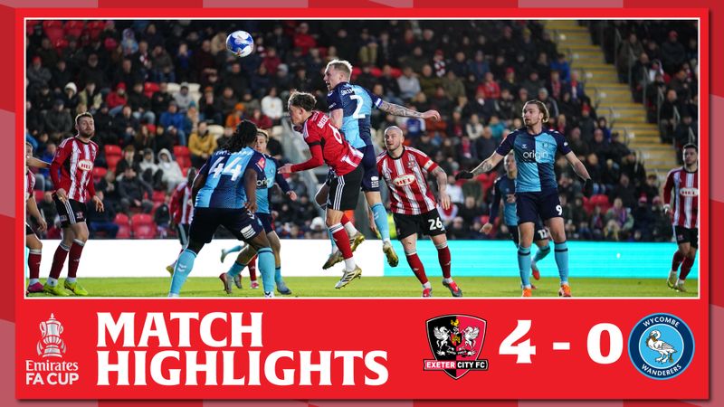 Match Highlights: Exeter City 4 - 0 Wycombe Wanderers