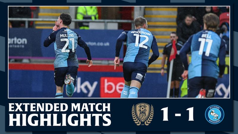 Extended Match Highlights: Rotherham United 1 - 1 Wycombe Wanderers
