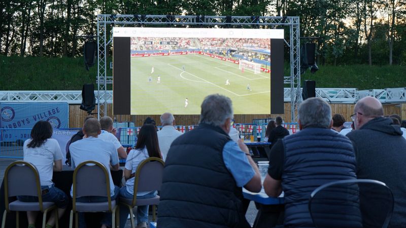 Fans flock to Adams Park fanzone for England's big win