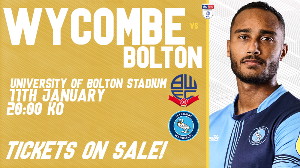 Ticket Details: Bolton (A), 11/01 - Wycombe Wanderers